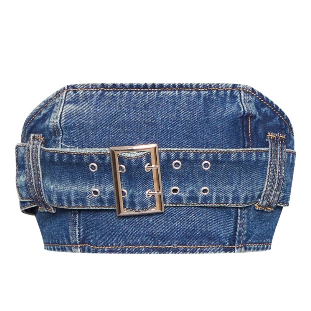 brand new with tags pretty little thing denim top